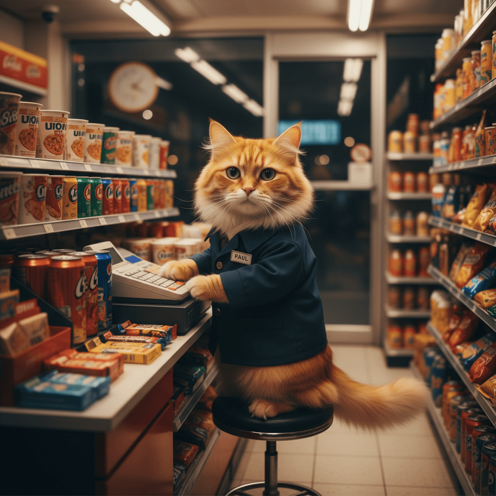 Midnight Cat Cashier