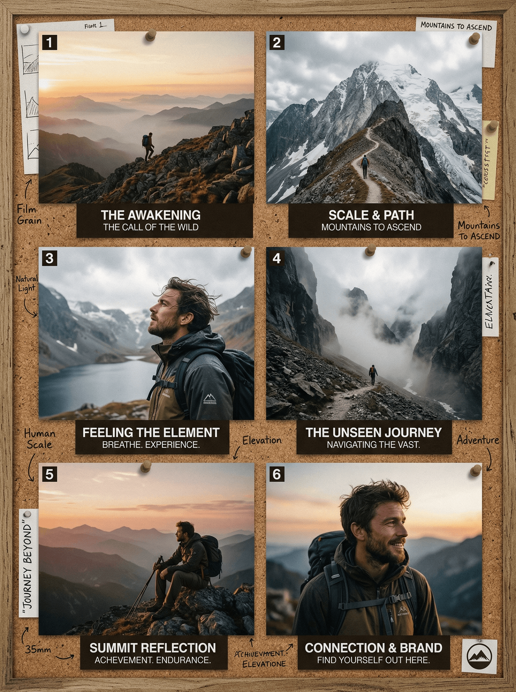 hiking storyboard