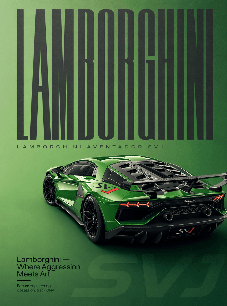 HIgh-end aesthetic Car poster