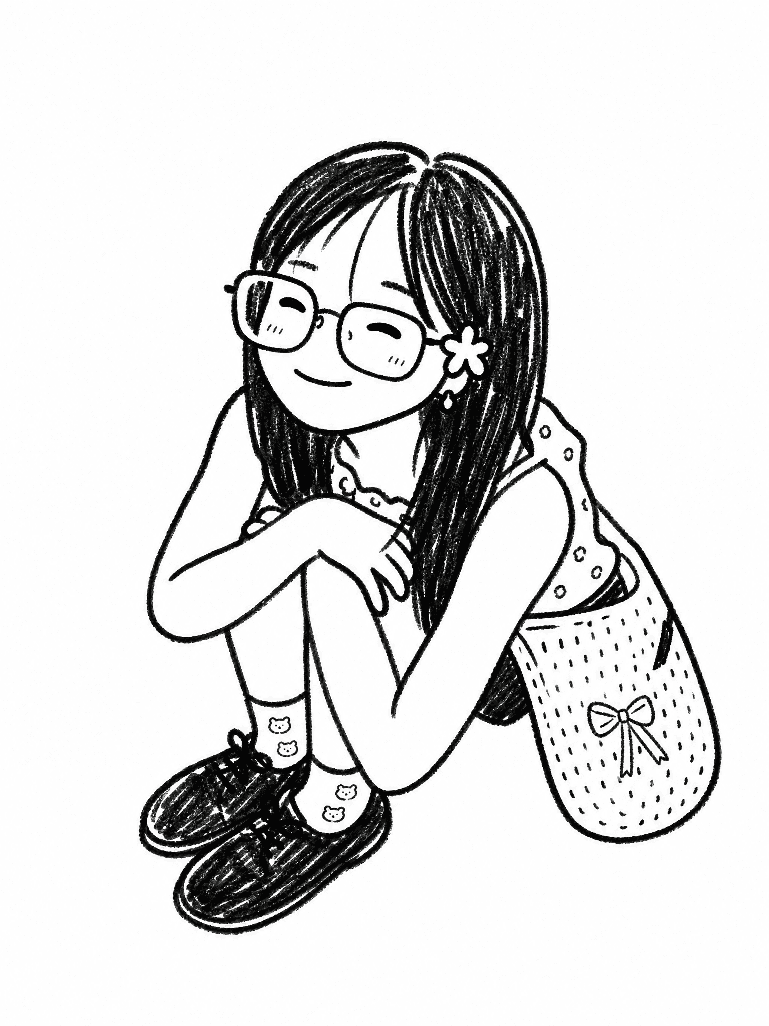 Minimalist childlike doodle