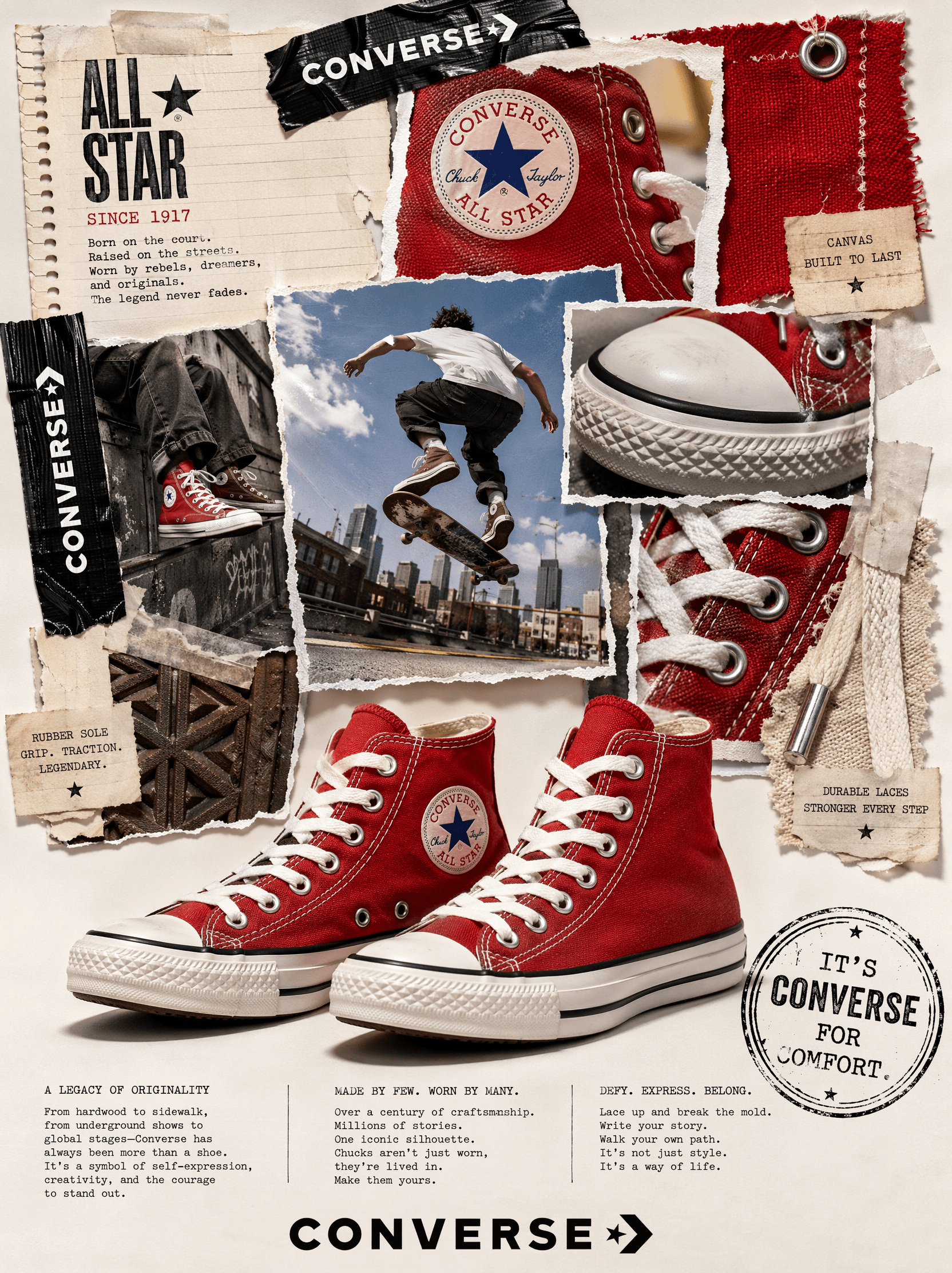 scrapbook-style collage poster