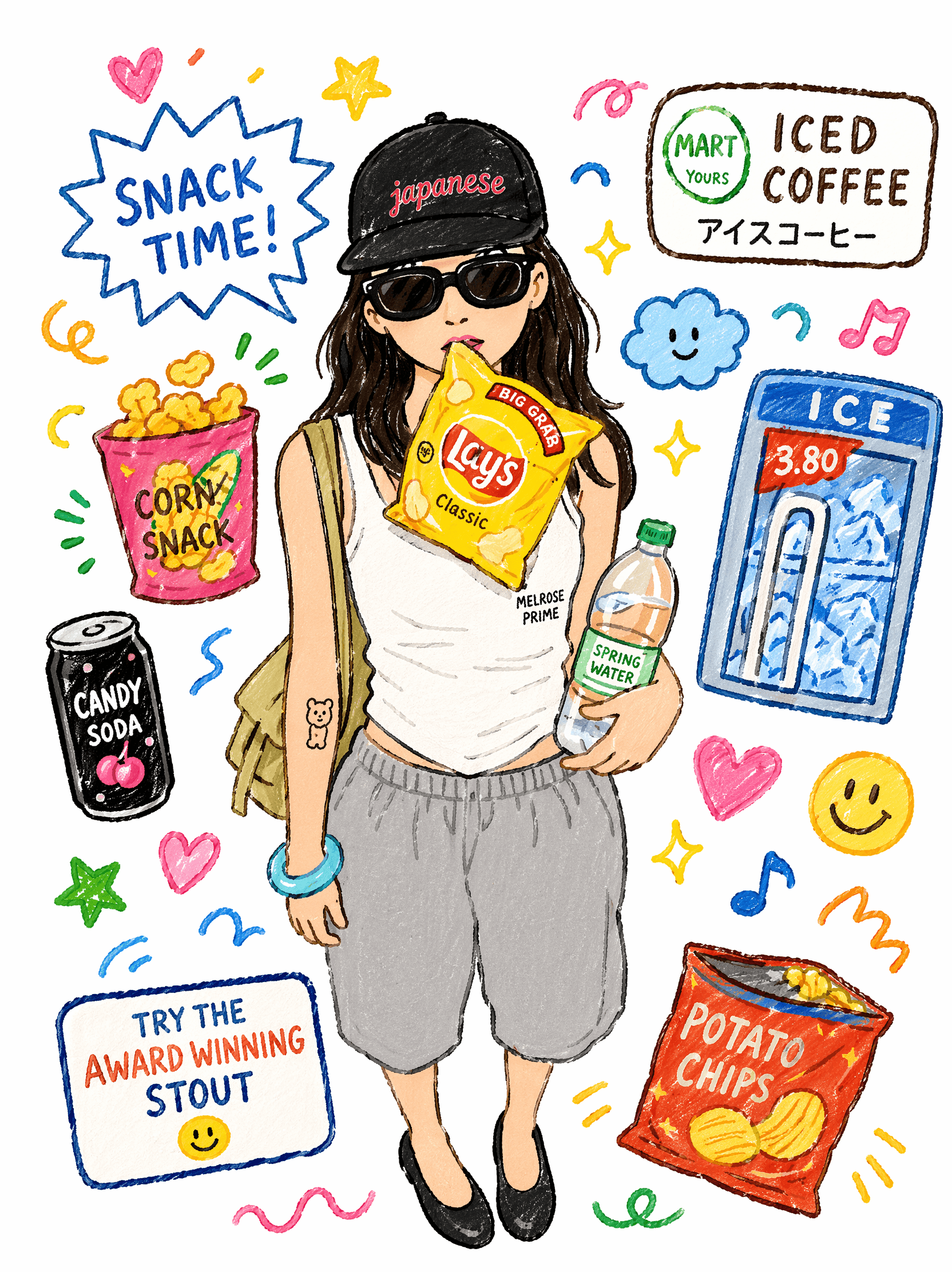 childlike doodles style