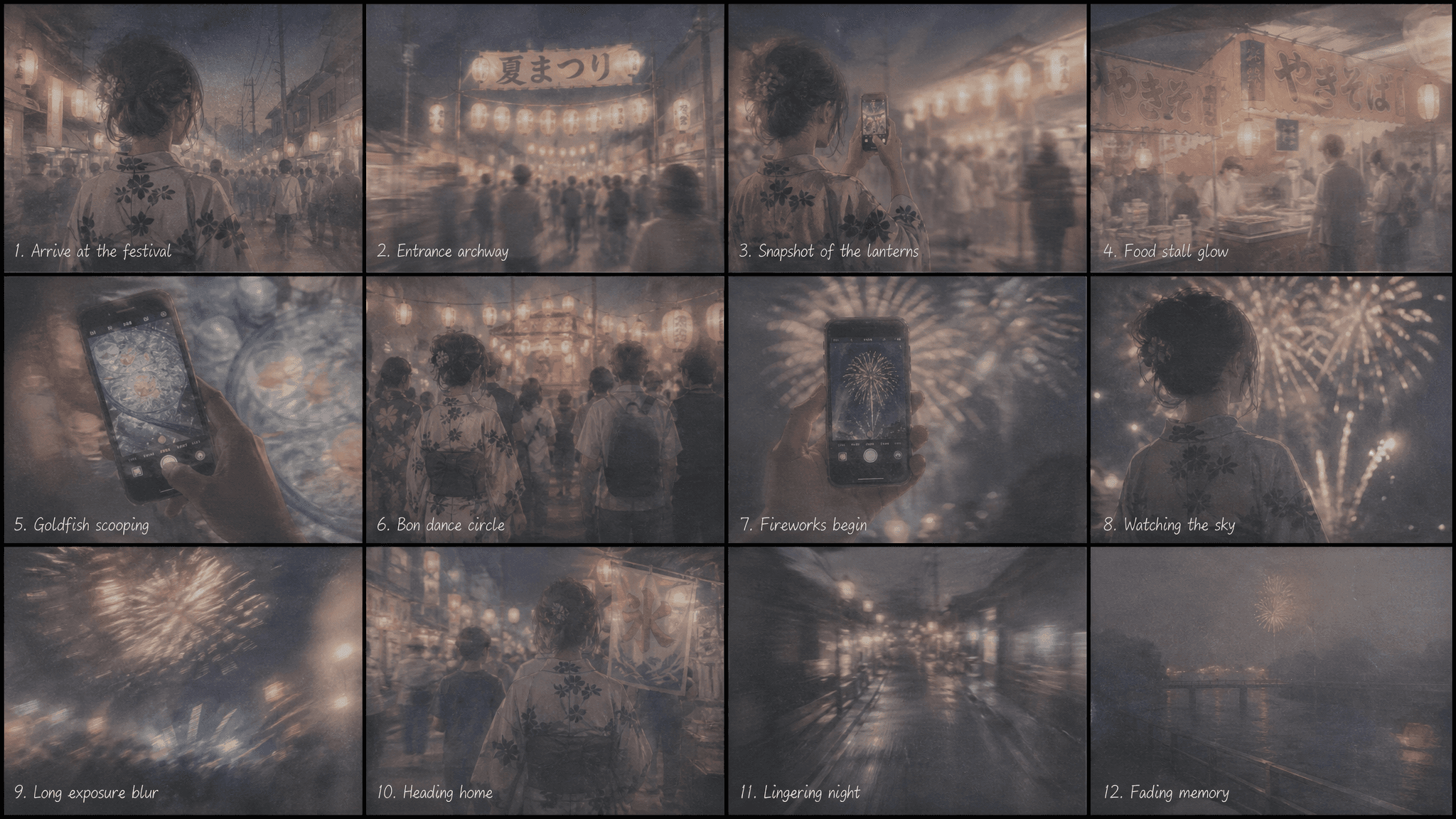 Japanese Fireworks Festival storyboard