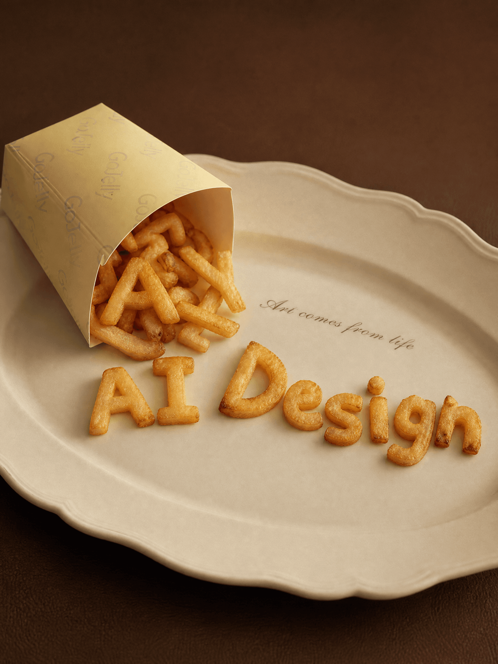 Food with fonts