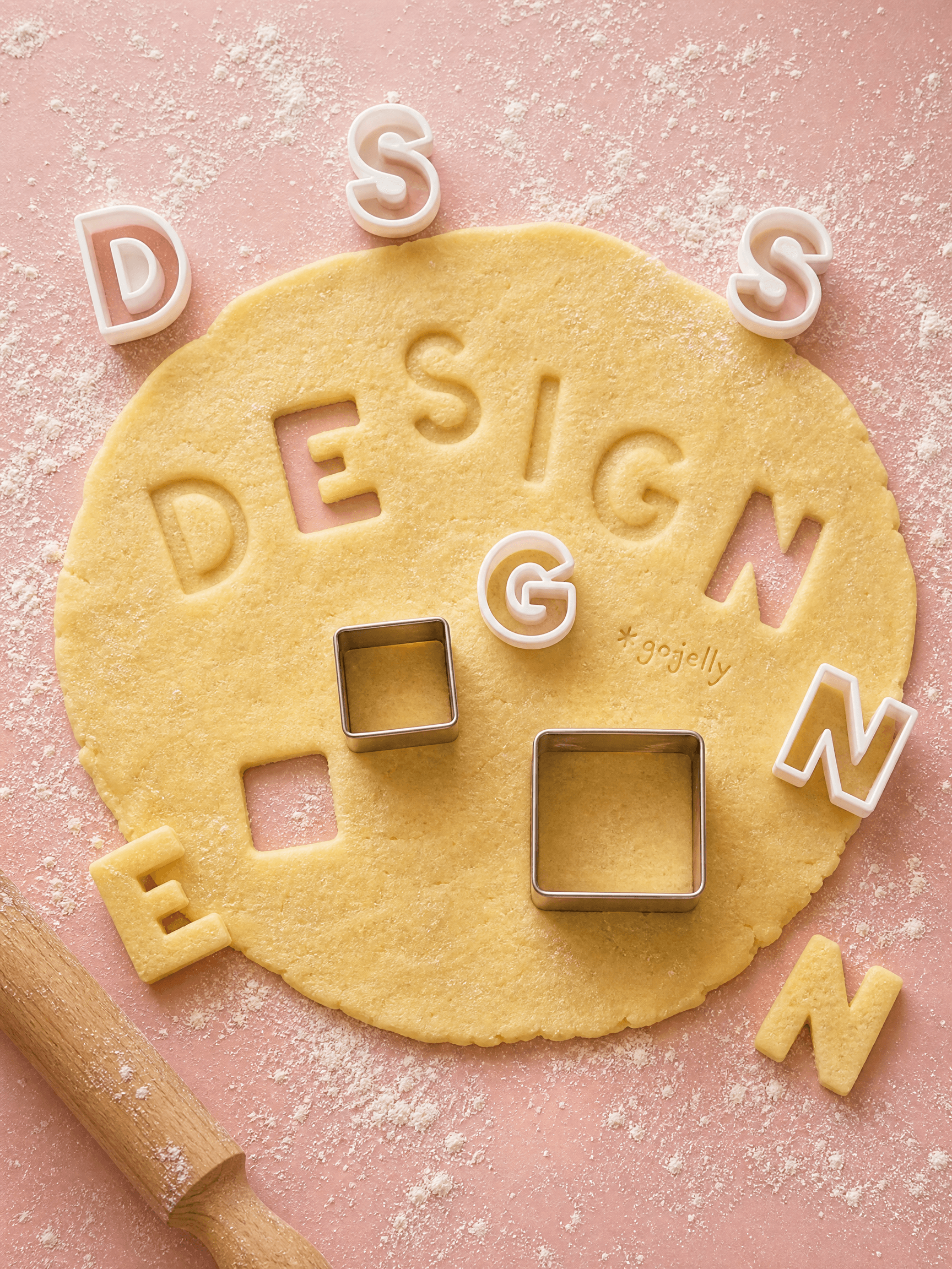Food with fonts