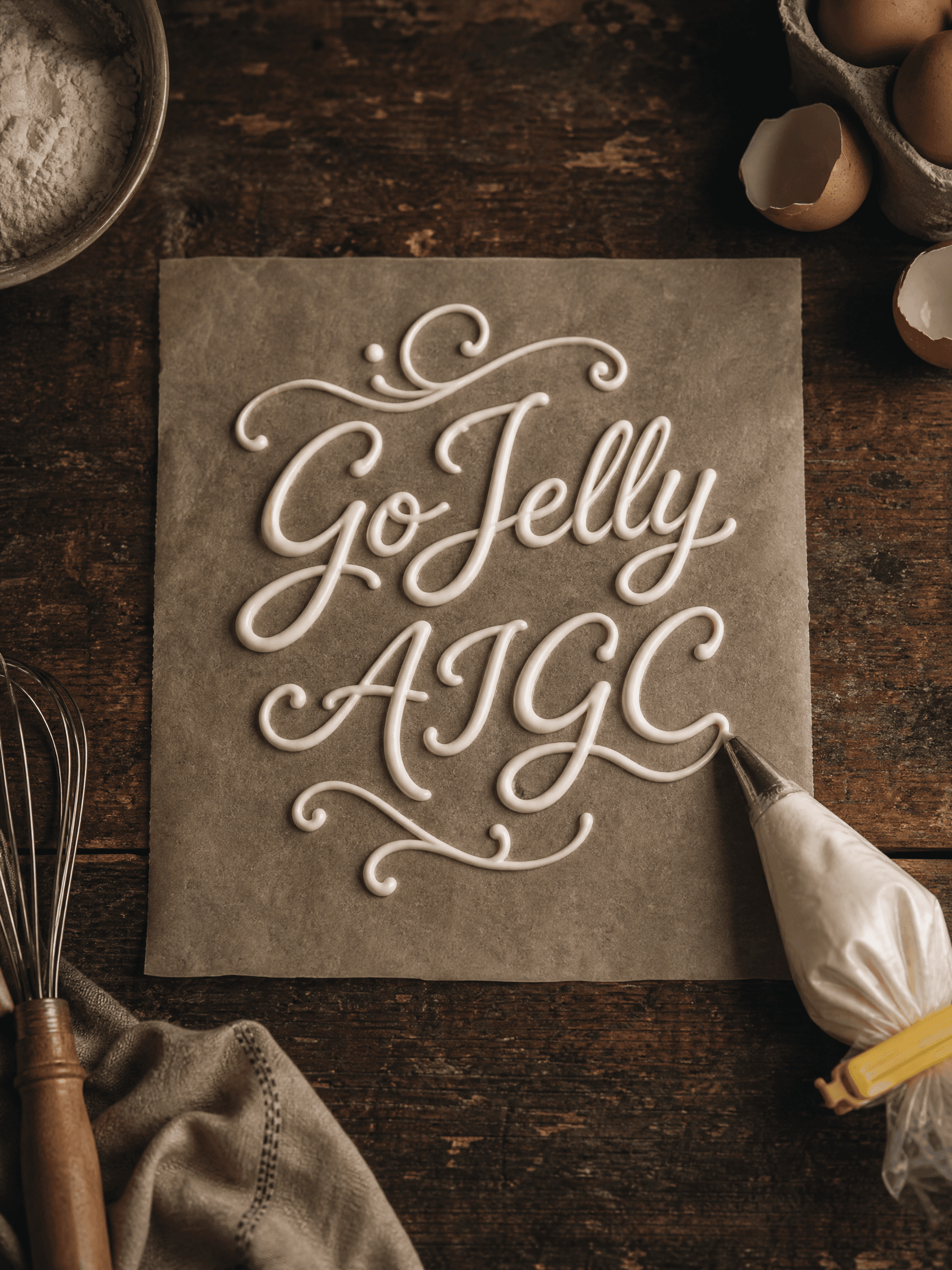 Food with fonts
