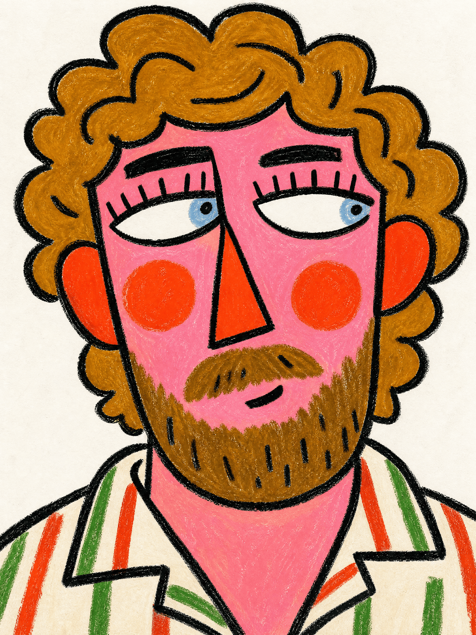 Chunky Crayon Portrait