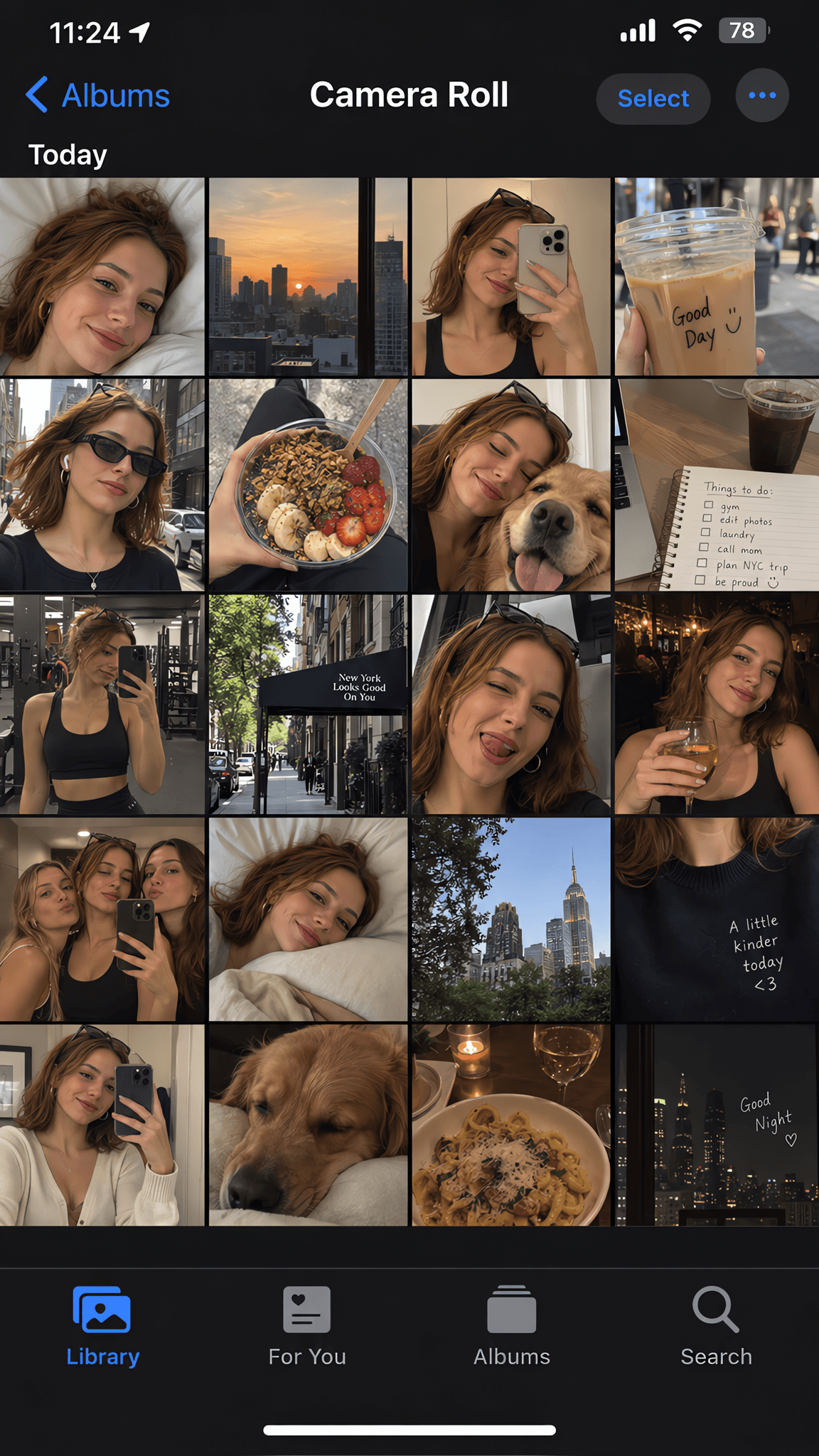 Screenshot of the native iPhone Photos app