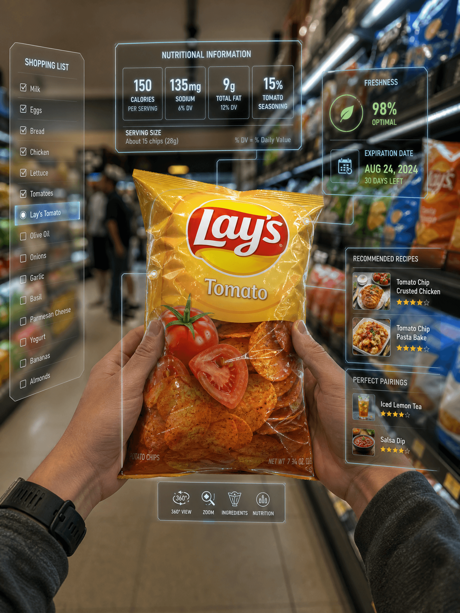 First perspective food information map