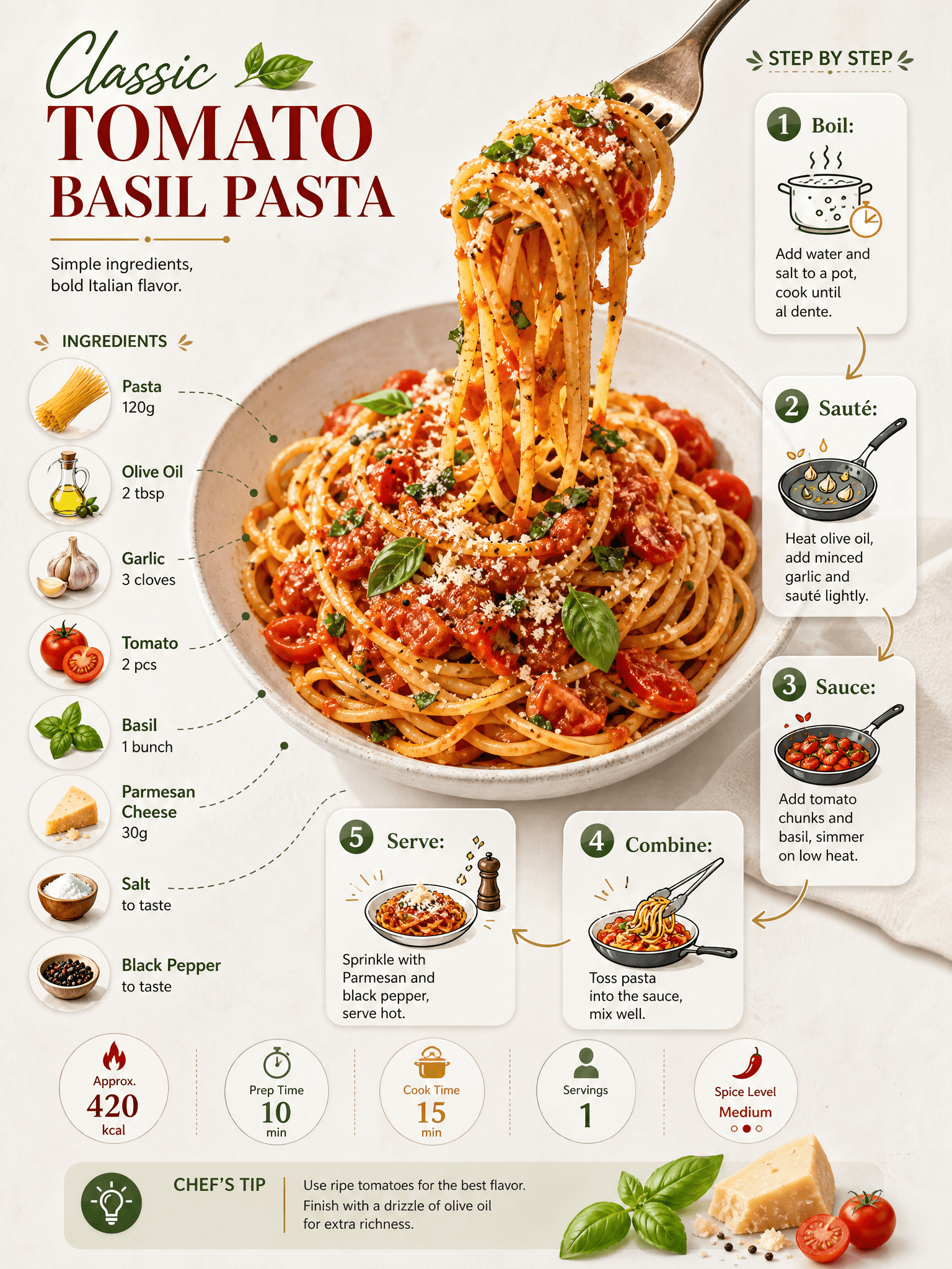 Minimalist Modern Recipe Infographic