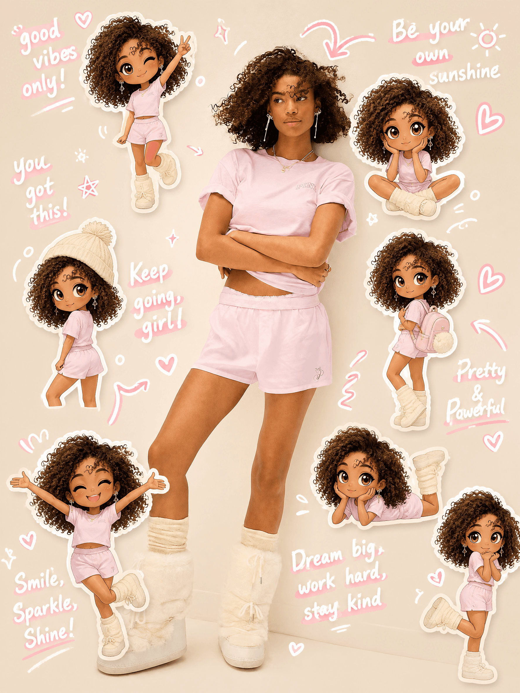 Q-version cloned sticker diary photo