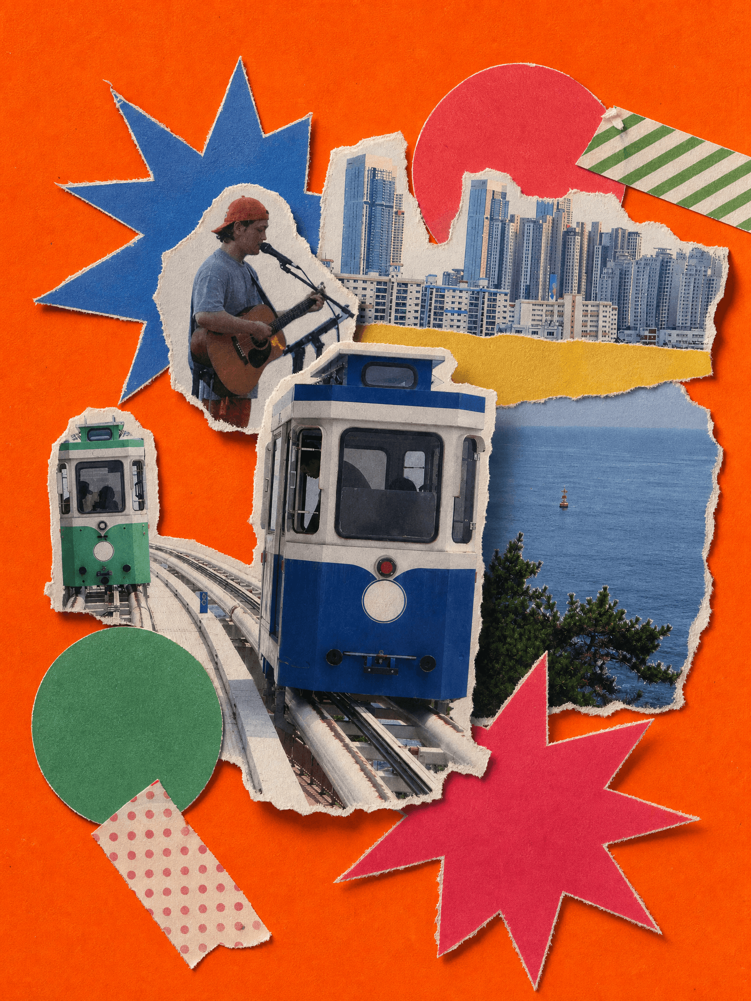 Creative travel collage