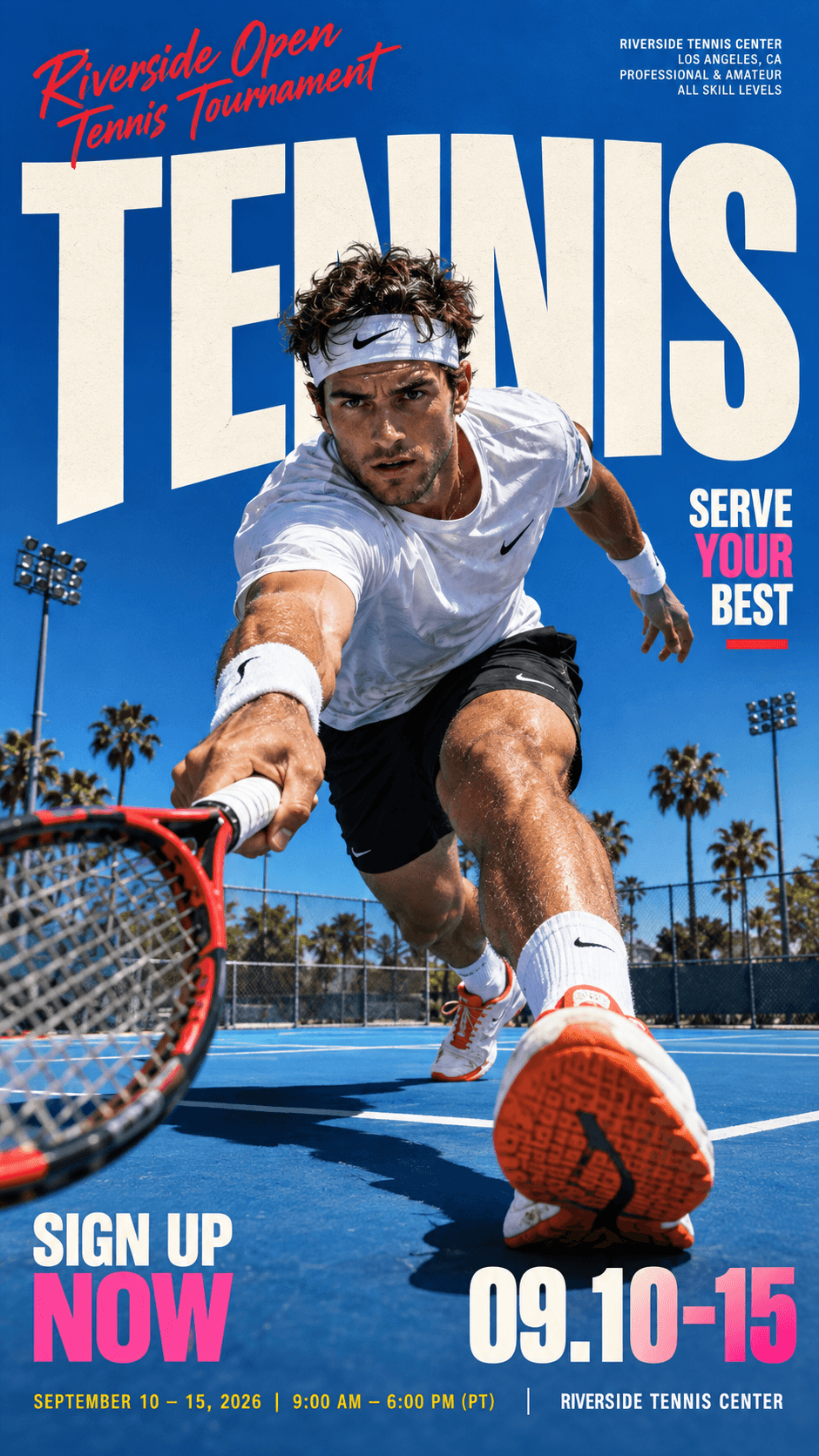 Tennis tournament poster